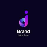 Initiale Brief di Kleinbuchstaben Logo Symbol Design zum Marke Technologie vektor