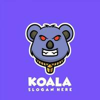 Koala Kopf wütend vektor