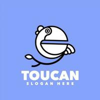 toucan översikt logotyp vektor