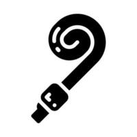 Party Horn Glyphe Symbol. perfekt zum Grafik Design, Handy, Mobiltelefon, ui, und Netz Meisterwerke vektor