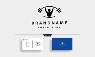 Mann Bodybuild Fitness Logo Design Vektor