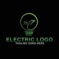 eco energi ikon logotyp, eco logotyp, energi packa , ljus logotyp , Glödlampa logotyp , grön logotyp vektor
