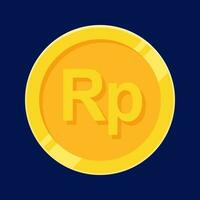 Rupiah Gold Münze idr indonesisch Geld Vektor