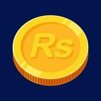 rupee pakistan mynt guld pkr pengar vektor