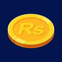 rupee pakistan mynt guld pkr pengar vektor