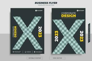 företag flygblad broschyr med brev x. kan vara Begagnade för din företag behov. vektor