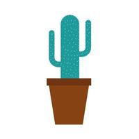 krukväxt kaktus platt stilikon vektor