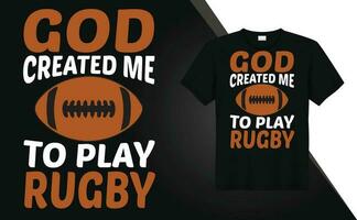 Rugby spielen T-Shirt Design kostenlos Vektor