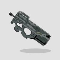 p90 Gewehr Vektor Illustration Design.