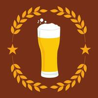 Bier im Glas Illustration Logo Design und Banner von Bier und Vorlage Design im Vektor