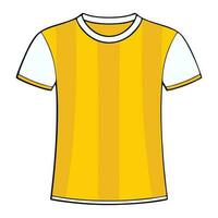 Gelb t Hemd und Illustration von Hemd und Sport Hemd im Vektor Design Gelb und Weiß Farbe und Hemd Logo Design