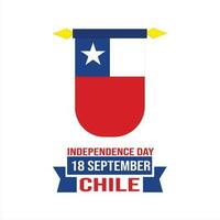 Chile Unabhängigkeit Tag 18 September Banner Design und Flagge Design vektor