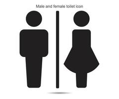 männlich und weiblich Toilette Symbol, Vektor Illustration