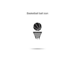 basketboll boll ikon, vektor illustration