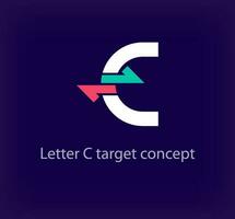 kreativ c brev pil logotyp design. unik färgrik logistisk företags- företag logotyp. företag initialer företags- vektor. vektor