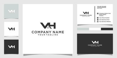 vh oder hv Brief Logo Design mit Zuhause Vektor Design