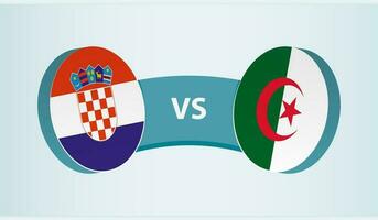 Kroatien gegen Algerien, Mannschaft Sport Wettbewerb Konzept. vektor