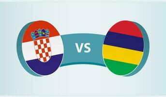 Kroatien gegen Mauritius, Mannschaft Sport Wettbewerb Konzept. vektor