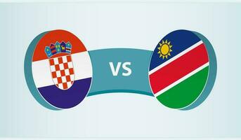 Kroatien gegen Namibia, Mannschaft Sport Wettbewerb Konzept. vektor