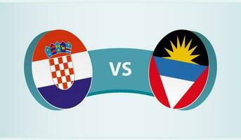 Kroatien gegen Antigua und Barbuda, Mannschaft Sport Wettbewerb Konzept. vektor