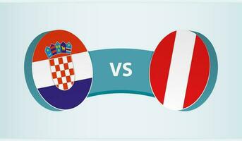 Kroatien gegen Peru, Mannschaft Sport Wettbewerb Konzept. vektor