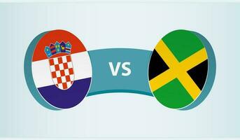 Kroatien gegen Jamaika, Mannschaft Sport Wettbewerb Konzept. vektor