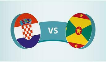 Kroatien gegen Grenada, Mannschaft Sport Wettbewerb Konzept. vektor