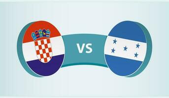 Kroatien gegen Honduras, Mannschaft Sport Wettbewerb Konzept. vektor