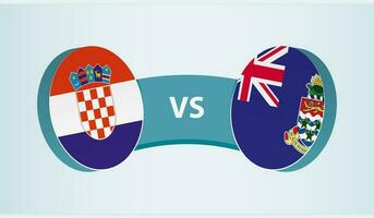 Kroatien gegen Cayman Inseln, Mannschaft Sport Wettbewerb Konzept. vektor