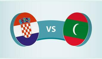 Kroatien gegen Malediven, Mannschaft Sport Wettbewerb Konzept. vektor
