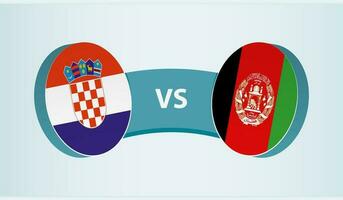 Kroatien gegen Afghanistan, Mannschaft Sport Wettbewerb Konzept. vektor