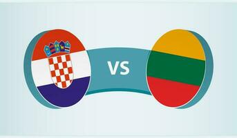 Kroatien gegen Litauen, Mannschaft Sport Wettbewerb Konzept. vektor