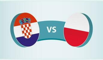 Kroatien gegen Polen, Mannschaft Sport Wettbewerb Konzept. vektor