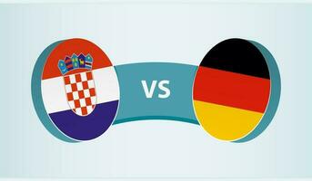 Kroatien gegen Deutschland, Mannschaft Sport Wettbewerb Konzept. vektor