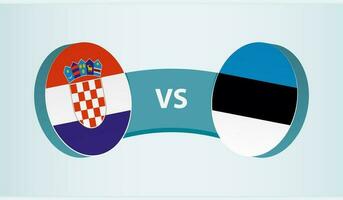 Kroatien gegen Estland, Mannschaft Sport Wettbewerb Konzept. vektor