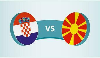 Kroatien gegen Mazedonien, Mannschaft Sport Wettbewerb Konzept. vektor
