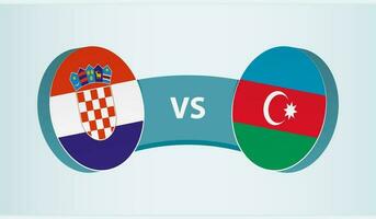 Kroatien gegen Aserbaidschan, Mannschaft Sport Wettbewerb Konzept. vektor
