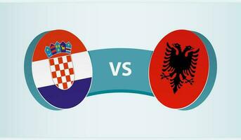 Kroatien gegen Albanien, Mannschaft Sport Wettbewerb Konzept. vektor
