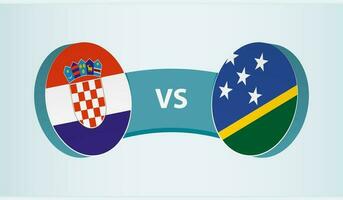 Kroatien gegen Solomon Inseln, Mannschaft Sport Wettbewerb Konzept. vektor