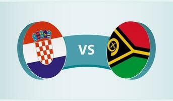 Kroatien gegen Vanuatu, Mannschaft Sport Wettbewerb Konzept. vektor