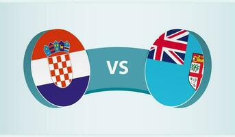 Kroatien gegen Fidschi, Mannschaft Sport Wettbewerb Konzept. vektor