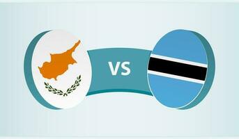 Zypern gegen Botswana, Mannschaft Sport Wettbewerb Konzept. vektor