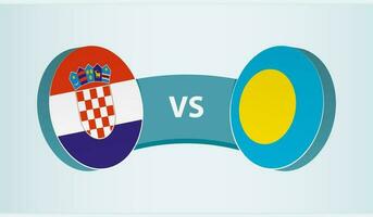 Kroatien gegen Palau, Mannschaft Sport Wettbewerb Konzept. vektor