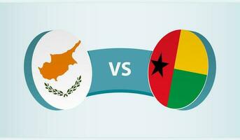 Zypern gegen Guinea-Bissau, Mannschaft Sport Wettbewerb Konzept. vektor