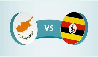 Zypern gegen Uganda, Mannschaft Sport Wettbewerb Konzept. vektor