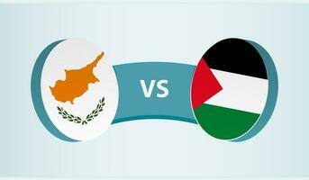 Zypern gegen Palästina, Mannschaft Sport Wettbewerb Konzept. vektor