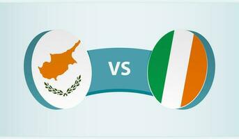Zypern gegen Irland, Mannschaft Sport Wettbewerb Konzept. vektor