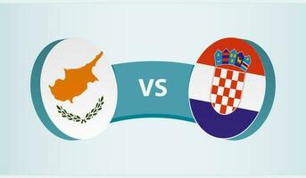 Zypern gegen Kroatien, Mannschaft Sport Wettbewerb Konzept. vektor