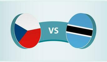Tschechisch Republik gegen Botswana, Mannschaft Sport Wettbewerb Konzept. vektor