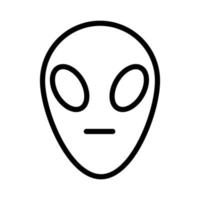 Symbol für den Linienstil der Alien-Maske vektor